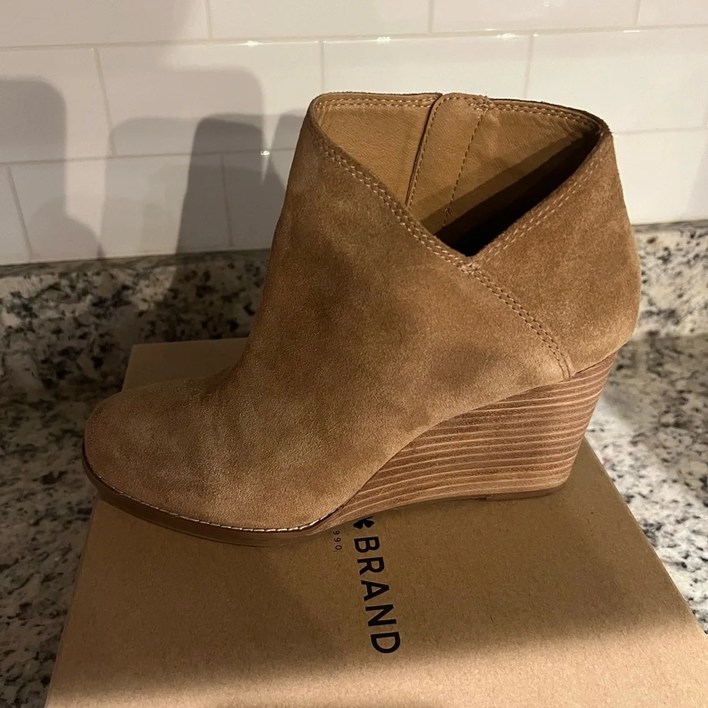 Lucky Brand Suede Wedge Booties - Picture 7 of 10
